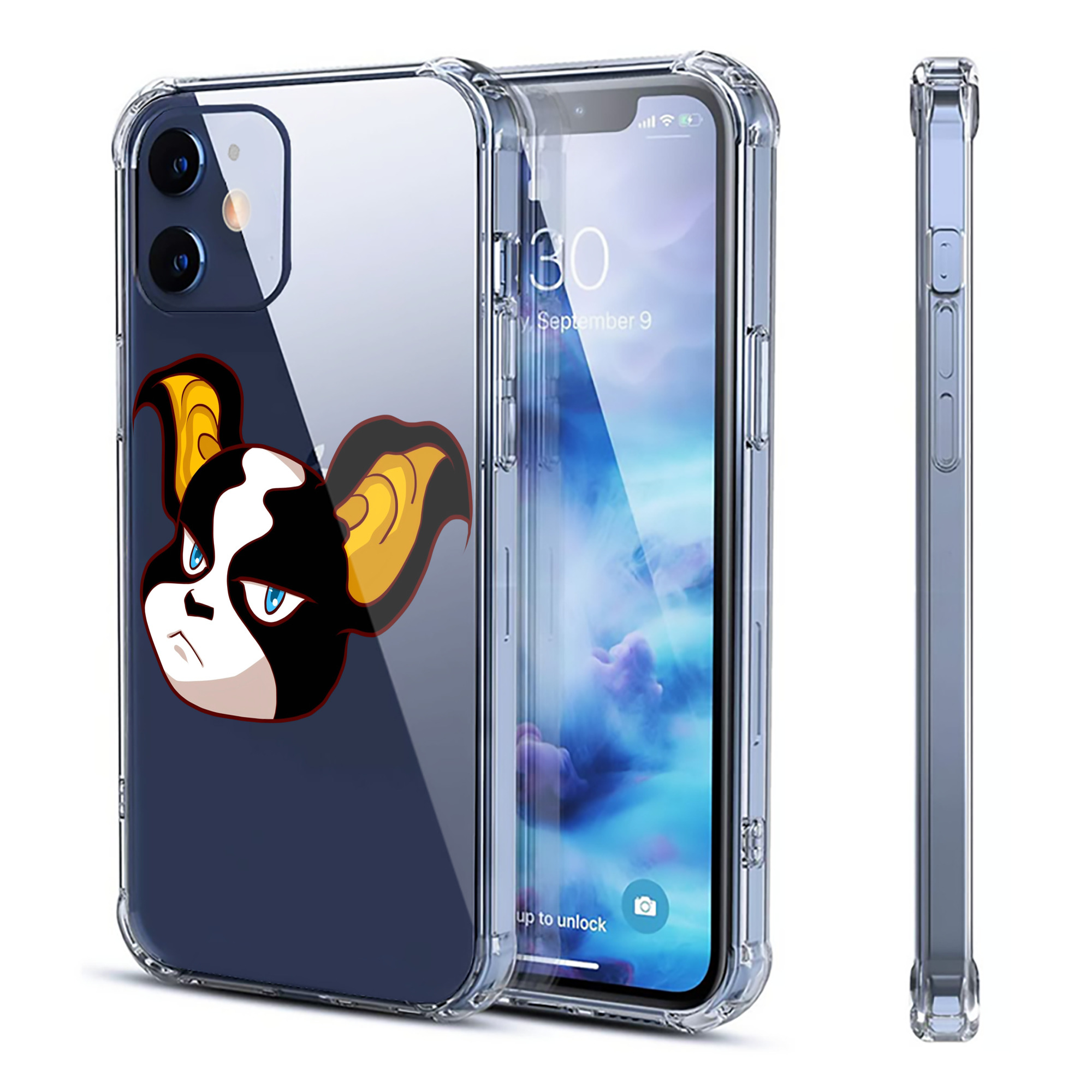 （画像用） ジョジョの奇妙な冒険 イギー JoJo's Bizarre Adventure Iggy 【iPhone 12シリーズ対応】透明スマホケース（クリアソフトケース）